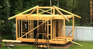 Сарай из бруса 100х100 в Скопине - строительство под ключ | Строй-Скп от 41500 руб.